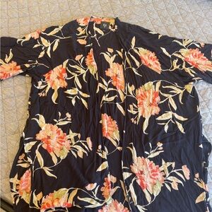 Billabong Black Floral Kimono
